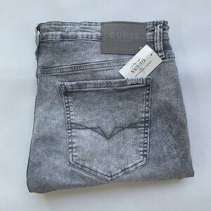 Guess Men’s Skinny Jeans Destroyed In Gray Super Stretch Comfort Size 38X30